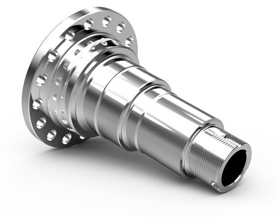 Flansch für den Schiffbau mit ø 500 mm × 800 mm. Material: SCM440, Bearbeitungszeit: ca. 1 Std. 30 Min. (Bild: DMG Mori)