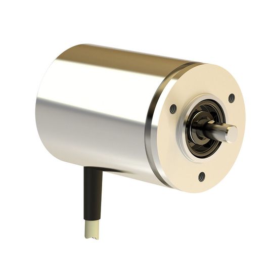 Der SIL3-Drehgeber TxSN mit 58 mm Durchmesser. Der SIL3-Drehgeber TxSN mit 58 mm Durchmesser.