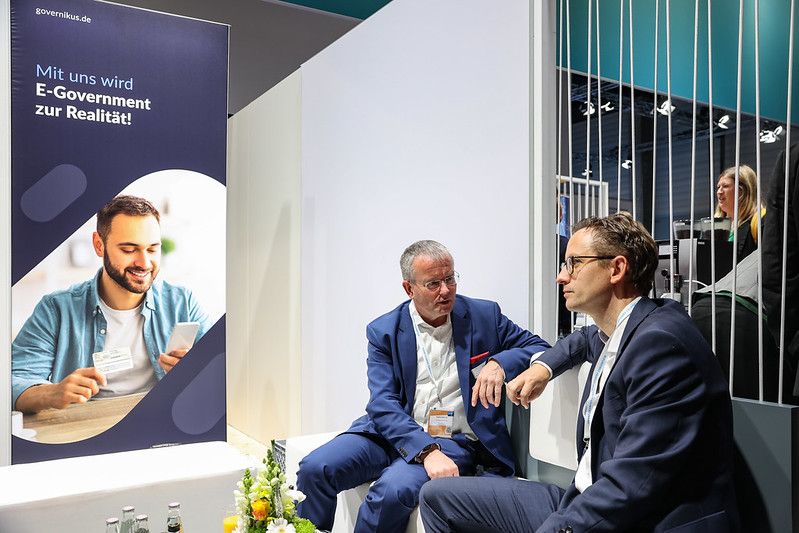 In den Lounges der Messestände... (Bitkom)