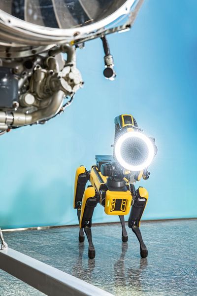 Die Kombination aus Roboterhund und Handscanner macht 3D-Messverfahren noch agiler und flexibler. (Bild: Fraunhofer IOF)