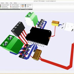 Bild 3: Explosionsansicht der Spannungsversorgung und Powerleitungen – jeder Aspekt der Leiterplatte kann einzeln herausgefiltert und dargestellt werden.(Bild:  EasyLogix)