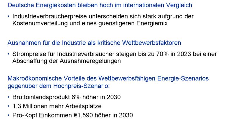 Kernresultate der Szenarienanalyse. (Bild: IHS/VCI)