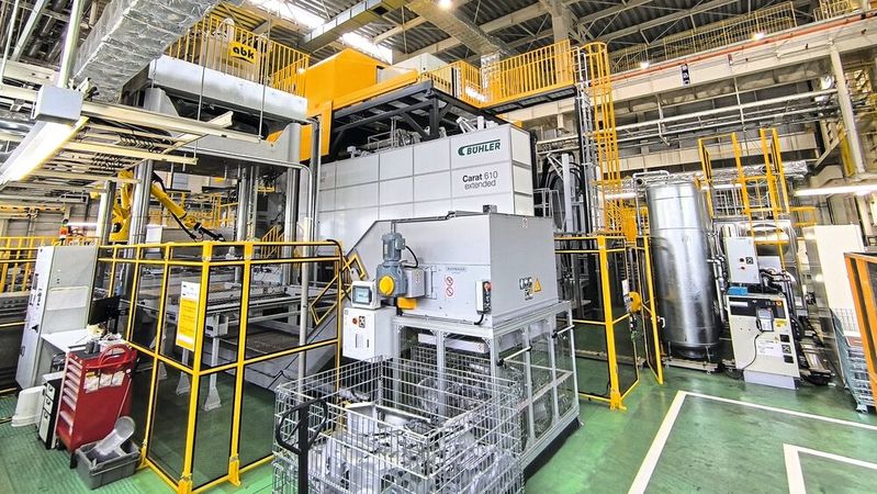 Eine Carat 610 von Bühler im Honda-Werk im japanischen Tochigi.(Bild:  Bühler)