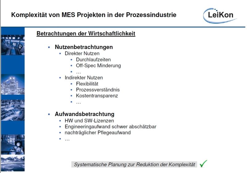 Der Vortrag „Wertschöpfungspotentiale nutzen - MES in der Prozessindustrie“ in unserer Bildergalerie zum durchklicken. Eine Übersicht aller Vorträge zum Thema „MES in der Prozessindustrie“ im Rahmen der MES-Tagung auf der Hannover Messe 2012 inklusive Download-Möglichkeit finden Sie hier. (Bild: LeiKon/Hannover Messe)
