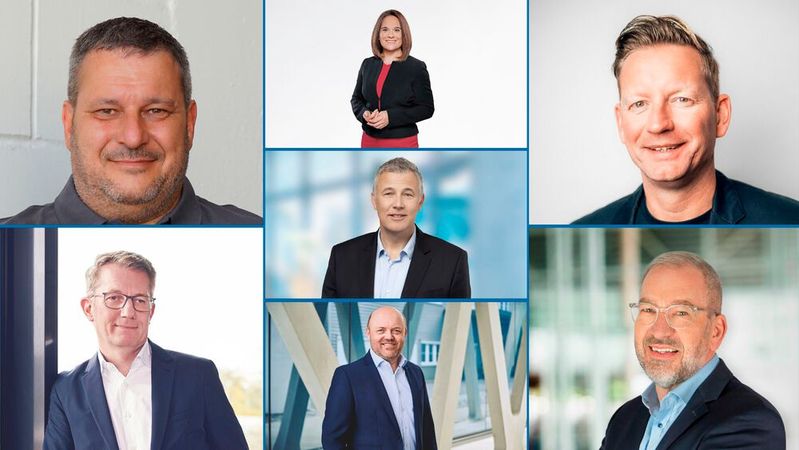 MM LOGISTIK hat sieben Geschäftsführer zur ihren Erwartungen für 2025 befragt.(Bild:  Körber Supply Chain Consulting, Leogistics, Linde Material Handling GmbH, RFID Konsortium, Stöcklin Logistik AG, Witron Logistik + Informatik GmbH, www.bnlichtbilder.com)