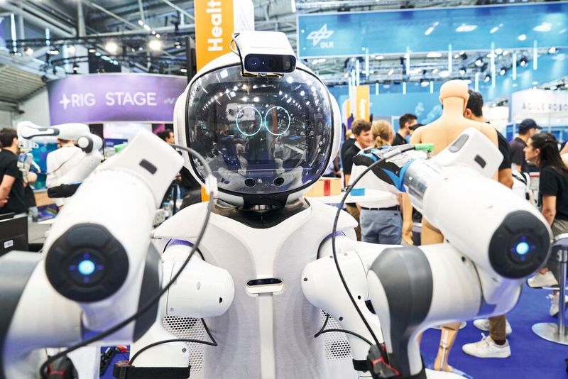 Humanoide Roboter waren die Hingucker auf vielen Messeständen. Auch wenn vieles noch nicht ausgereift und praxistauglich ist, treiben Fortschritte in der Halbleitertechnik und KI die Entwicklung der Systeme voran. (Bild: Messe München GmbH)