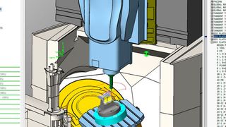 NC-Code-Simulation mit NCSIMUL. (Spring Technologies)