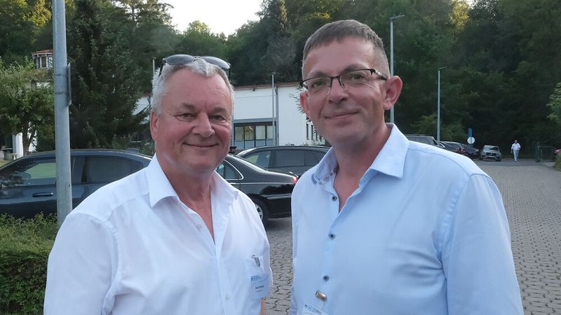 Uwe Schmidt, Innung Sachsen/West, Chemnitz, und Martin Scheidewig, Innung Ostthüringen. (Bild: Zietz – VCG)