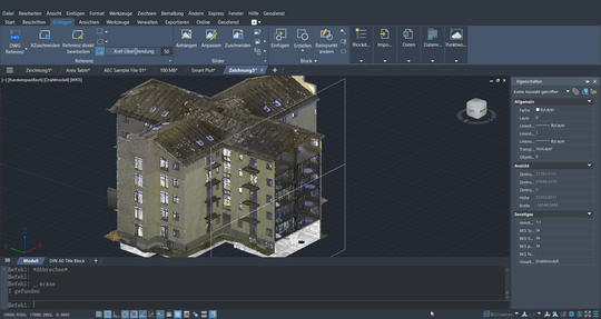 Abb.3: Punktewolken können einfach und schnell in ZWCAD geladen und angezeigt werden. (Bild:  ZWSOFT)