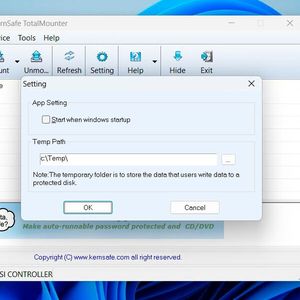 Die Optionen von TotalMounter ermöglichen einen Autostart.(Bild:  Joos (Screenshot))
