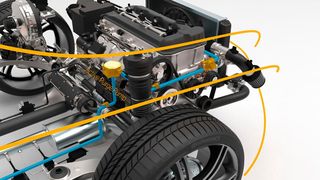 Die Active Purge Pump (APP, Spülluftpumpe) saugt sie die HC-beladene Luft aktiv aus dem Behälter. Dazu dient eine sehr kompakte und leichte Radialpumpe, die von einem hoch effizienten bürstenlosen Gleichstrommotor angetrieben wird. Der größte Vorteil der APP liegt darin, dass sie jederzeit nach Bedarf aktiviert werden kann. (Continental)