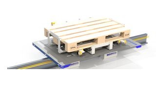 Das für kundenspezifische Warenträger konzipierte „Industrial Shuttle 200“ wird zur Automatica zum ersten Mal vorgestellt. (Schmid)