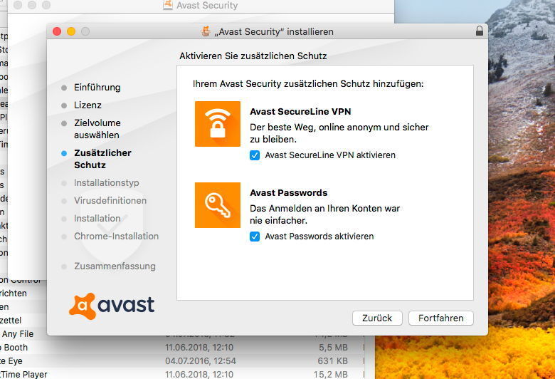 Avast Security verfügt noch über ein VPN und eine Kennwortverwaltung. Diese Funktionen können bei der Installation aber abgewählt werden. (Joos)