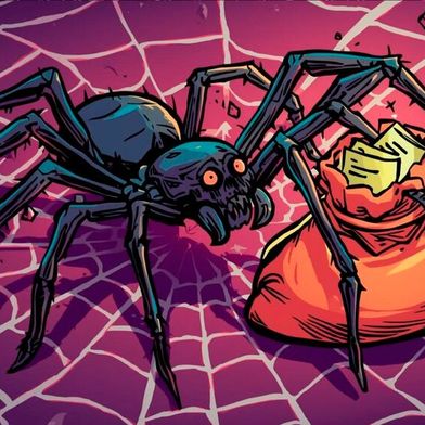 Das Darknet ist wie ein weitverzweigtes Spinnennetz, das tief unter der Oberfläche des Internets lauert. In den schattigen Ecken und dunklen Fäden verbergen sich krumme Geschäfte und gefährliche Kontakte. (Bild: Canva / KI-generiert)