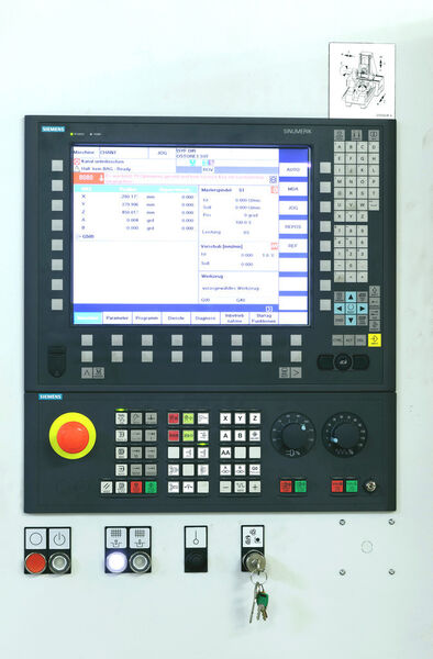 Interface d'opérateur de la commande Sinumerik. (Image: Siemens)
