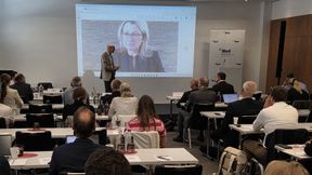 Dr. Jana Knauer vom Bundesgesundheitsministerium (BMG) auf dem Rechtssymposium des Bundesverbandes Medizintechnologie (BV-Med)  (Bild: BV-Med)