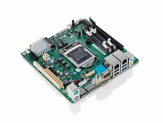Fujitsu D3434-S2: Das Board wird geeignet für Kaby-Lake-CPUS sein und unterstützt etwa Eweiterungsmöglichkeiten wie mini-PCIe, m-SATA und M.2. (Bild: Fujitsu)