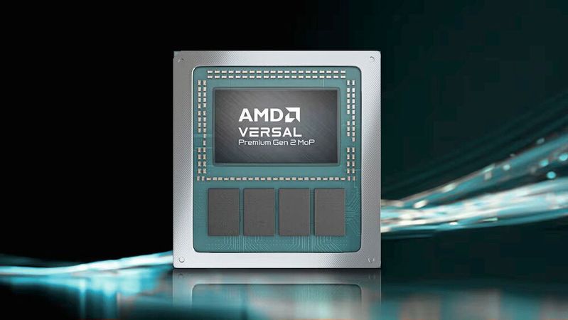 Mit direkter Integration von Speicher ins Chip-Package verspricht AMD mit dem Versal Premium Gen 2 SoC eine schnellere Datenübertragung, verringerte Latenz und einem potentiell geringere Stromverbrauch.(Bild:  AMD)