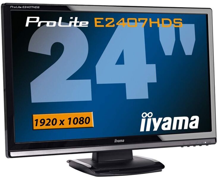 Der Prolite E2407HDS von Iiyama nutzt das 16:9-Format und 24 Zoll Diagonale, um Bilder in Full-HD-Auflösung darzustellen. (Archiv: Vogel Business Media)