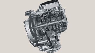 Der Baukasten des 9-Gang-Autoamtgetriebes ist ausgelegt auf verschiedene Anfahrelemente, Hybridantrieb, eine Stopp-Start-Funktion und Allradantrieb. (ZF) (Archiv: Vogel Business Media)