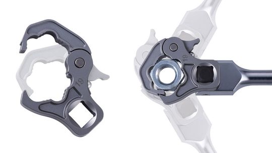 Die Schlüsselköpfe umschließen die Leitungsmuttern und greifen sie an allen sechs Flächen. So sollen sich im Idealfall auch festsitzende oder beschädigte Verschraubungen lösen lassen.(Bild:  Müller Werkzeug)