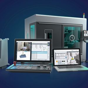 Der Sinumerik Machine Tool Robot wird mit der „Digital Native CNC“ Sinumerik One von Siemens gesteuert. (Bild:  Siemens Digital Industries)