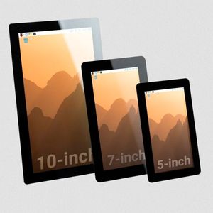 Die drei neuen Touch Display 2 der Raspberry Pi Foundation in 10, 7 und 5 Zoll.(Bild:  Raspberry Pi Foundation)