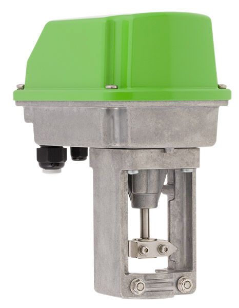 Der Hubantrieb ist mit seinem stabilen Aluminiumgehäuse und der Metallkupplung für harte Betriebsbedingungen ausgelegt. (Bild: Schubert&Salzer / Christian Bucher)