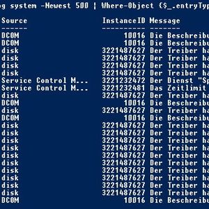 Abbildung 1: In der PowerShell können Administratoren die Ereignisse auch filtern lassen.