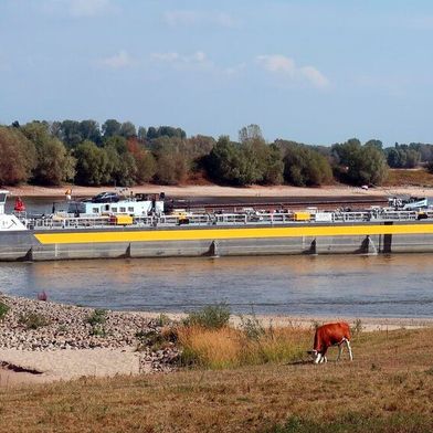 Die Pegel der Flüsse sinken weiter, der Gütertransport wird immer schwieriger. In der Folge steigen die Logistikkosten – nicht zuletzt für Benzin und Diesel. (Bild: frei lizenziert)