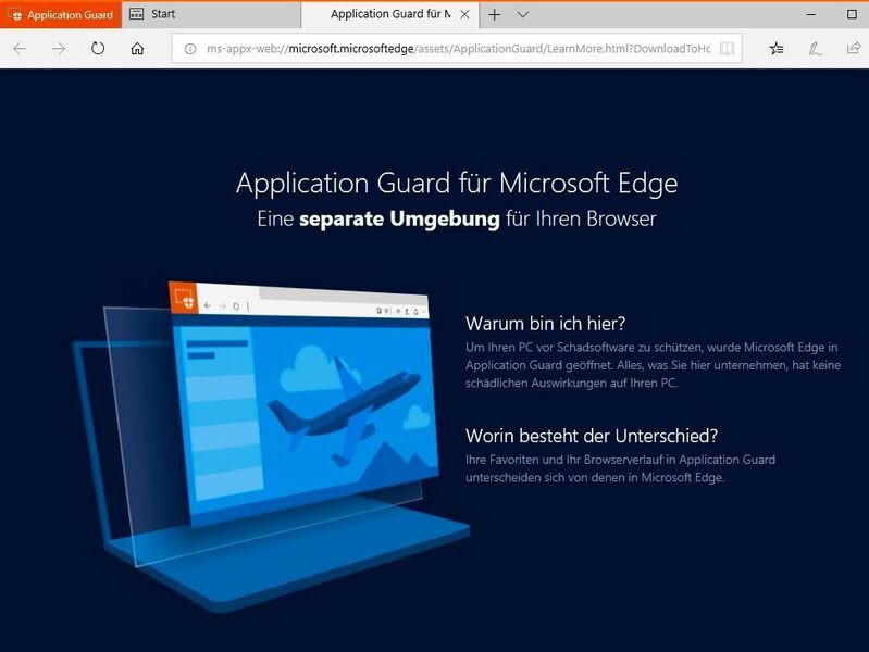 Application Guard für Microsoft Edge stellt eine weitere Schutzebene für den Browser dar.
 (Joos)