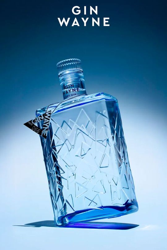 Der „Gin Wayne“ wird in einer hochwerigen, an die Art-Déco-Zeit erinnernden Flasche geliefert.(Bild:  Ginwayne.at (Screenshot))