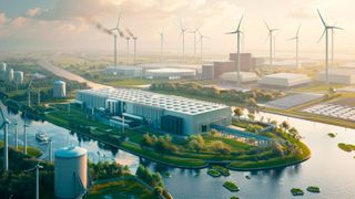 Symbolbild: Im Südwesten Englands entsteht ein 500-MW-Datacenter-Campus. (Bild: Midjourney / Paula Breukel / KI-generiert)