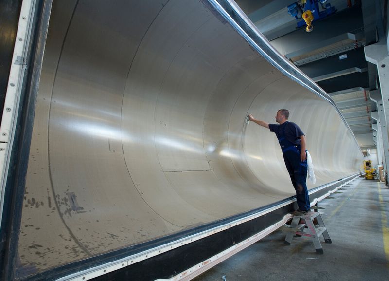 Dieses von Siemens patentierte Verfahren ermöglicht die Herstellung von Rotorblättern aus einem Guss. (Bild: Siemens)
