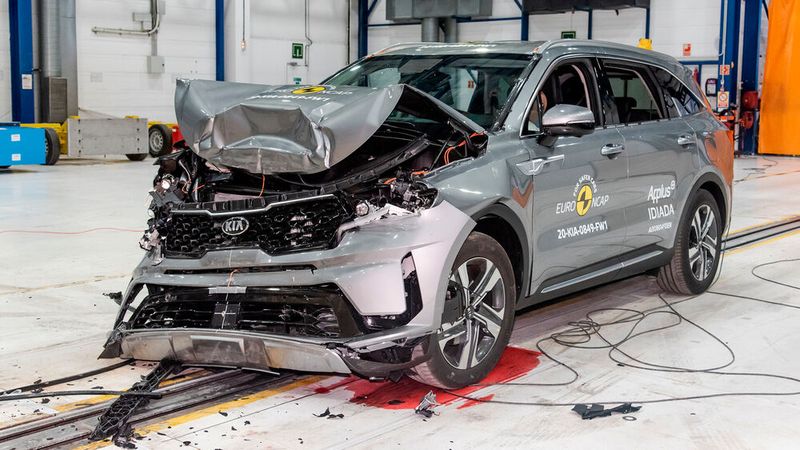 Mit 87 Prozent erreichte der Kia Sorento die höchste Punktzahl bei der Sicherheitsunterstützung und bekam dafür ebenfalls fünf Sterne. (Bild: Euro NCAP)