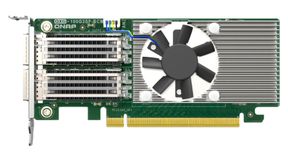 QNAP stellt die QXG-100G2SF-BCM vor: Dual-100-GbE-NIC mit RDMA und SR-IOV für virtualisierte All-Flash-Umgebungen und 200-GbE-Fabric. (Bild: QNAP)