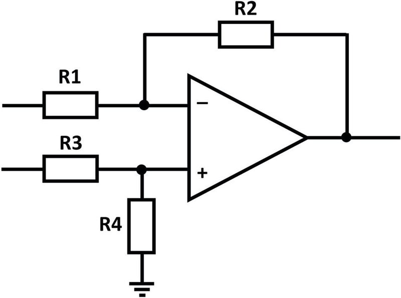 Bild 1: Schematische Darstellung einer  Differenzverstärkerschaltung. (Analog Devices)