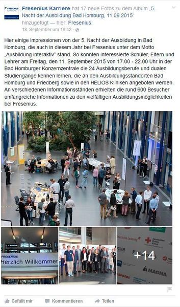 So rekrutieren die Dax-30-Unternehmen mit ihren Karriere-Seiten auf Facebook (in alphabetischer Reihenfolge). (Facebook/http://de-de.facebook.com/freseniuskarriere)