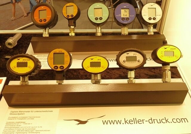 Die digitalen Manometer von Keller eignen sich für Flüssigkeiten und Gase in Messbereichen von –1 bis 1000 bar in verschiedenen Stufen. Ausgestattet sind die Manometer mit Analog- und Digitalausgang.  (Archiv: Vogel Business Media)