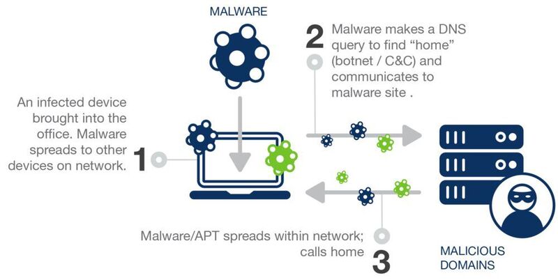 Malware-Attacke über DNS. (Infoblox)