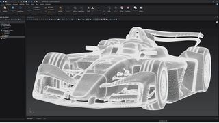 Ein Netz des GEN4-Formel-E-Rennwagens in Comsol Multiphysics. (Bild: Comsol)