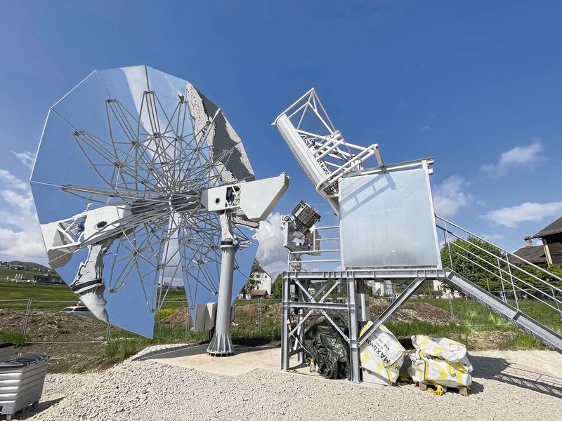 Le four solaire de La-Chaux-de-Fonds, où les déchets récoltés et triés pourront être refondus et mis en forme pour une seconde vie. (Source : Panatere)