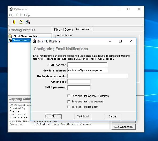 Auch E-Mail-Benachrichtigungen lassen sich vornehmen. (Th. Joos)