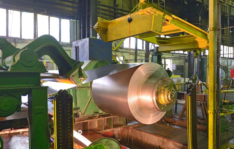 When uncoiling steel strip coils, the diameter is continuously monitored using the Opto-NCDT ILR3800 to determine when the coil needs to be changed at an early stage. (Source: Micro-Epsilon Messtechnik GmbH & Co. KG)