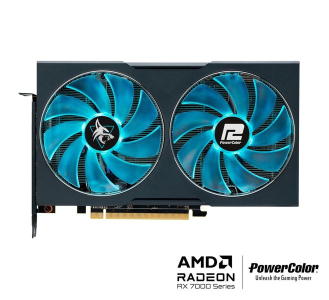 Für kompakte Rechner ist die kurze Hellhound-Karte von Powercolor geeignet. (Bild: AMD)