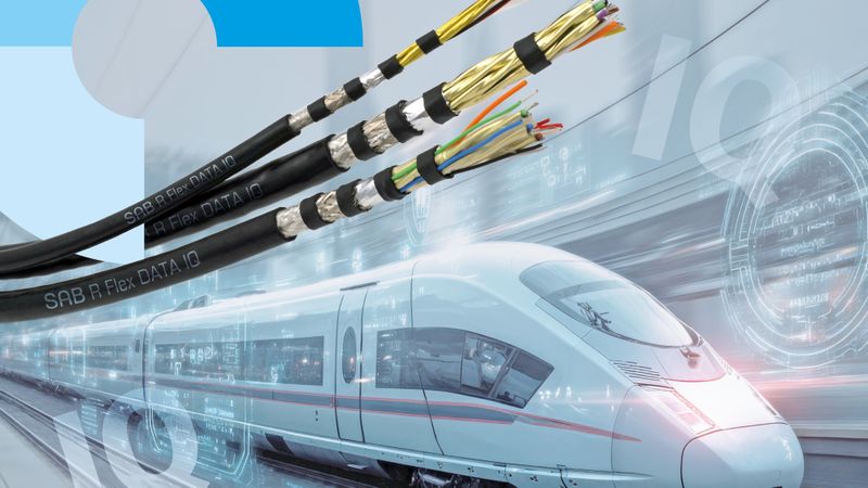 Die für Daten- und Multimediaschnittstellen ausgelegte Sabix R Flex Data IQ erfüllt alle Brandschutzanforderungen zum Einsatz in Schienenfahrzeugen.  (Bild:  SAB Bröckskes)