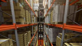 Ein BT Vector VCE150A von Toyota Material Handling ist im Schmalganglager unterwegs. (Bild: Toyota)