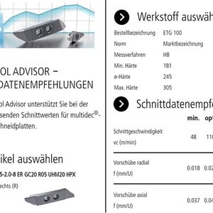 Ausschnitt aus dem Utilis Tool Advisor.(Bild:  Utilis AG)