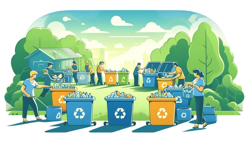 Die Alliance to End Plastic Waste hat vier Schwerpunkte: Infrastrukturen für Kreislaufwirtschaft einzuführen und weiterzuentwickeln, innovative Technologien und Lösungen voranzutreiben, Nationen und Bürger zu informieren sowie die Umwelt von Kunststoffabfall zu säubern. Die Allianz gegen Plastikmüll in der Umwelt (Alliance to End Plastic Waste, AEPW) besteht aus rund 50 globalen Unternehmen. Sie hat bereits Mittel von 1 Mrd. US-Dollar zugesagt, mit dem Ziel, 1,5 Mrd. US-Dollar im Laufe der nächsten fünf Jahre in verschiedene Projekte und Kooperationen zu investieren. Neue Lösungen zur Minimierung und zum Management von Kunststoffabfällen sollen entwickelt und im Industriemaßstab auf den Markt gebracht werden. Hierzu gehören auch Lösungen zur Wiederverwendung bereits genutzter Kunststoffe, um eine Kreislaufwirtschaft zu ermöglichen. (Bild: Dalle 3 / OpenAI)