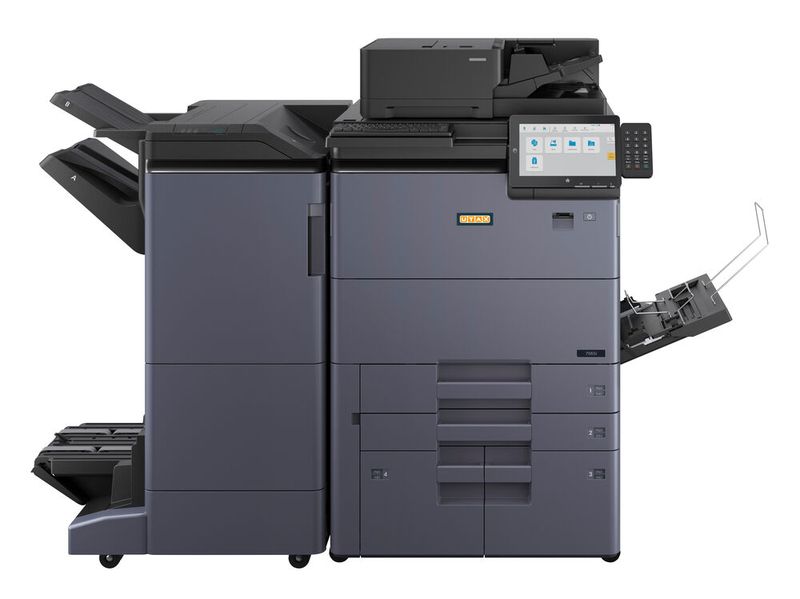 Das A3-Mono-Multifunktionssystem Utax 7565i ist für ein monatliches Druckvolumen von bis zu 250.000 Seiten ausgelegt. Auch der Dual-Scanner verarbeitet bis zu 300 Bildseiten pro Minute. (Bild: Utax)